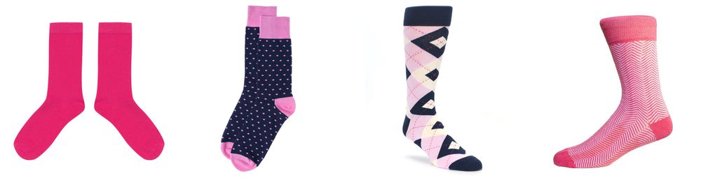 pink socks for men